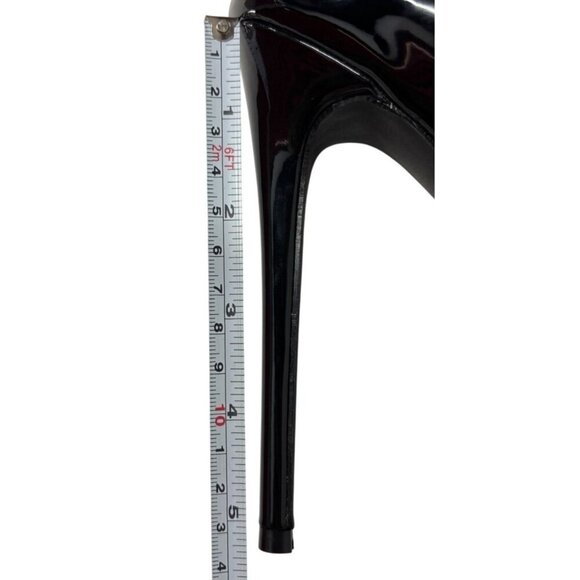 FERGUSON / Cassandra / Black Patent / Leather / Open-Toe Platform Stiletto - Picture 5 of 8